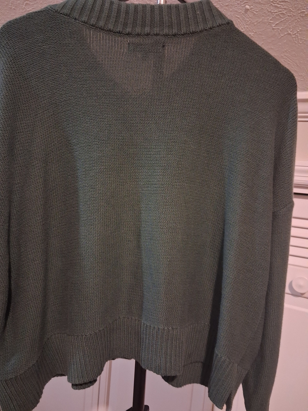 Quince Olive Green Button-Front Cardigan - Picture 5 of 8